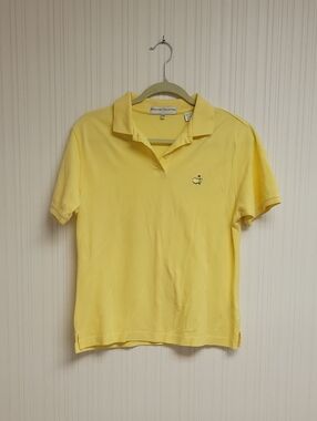 Masters Collection Ladies Yellow Polo Shirt - Classic Short Sleeve Medium Golf